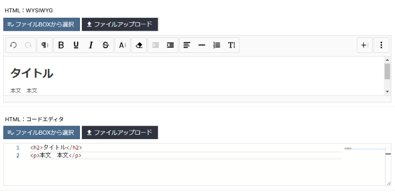 WYSIWYGエディタ