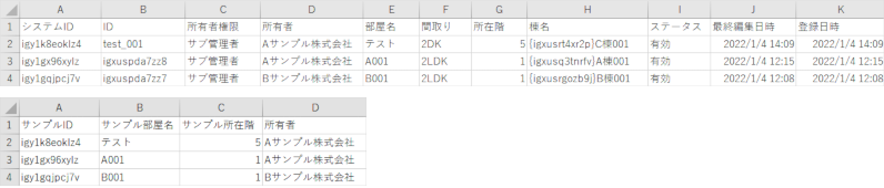 CSVフォーマット
